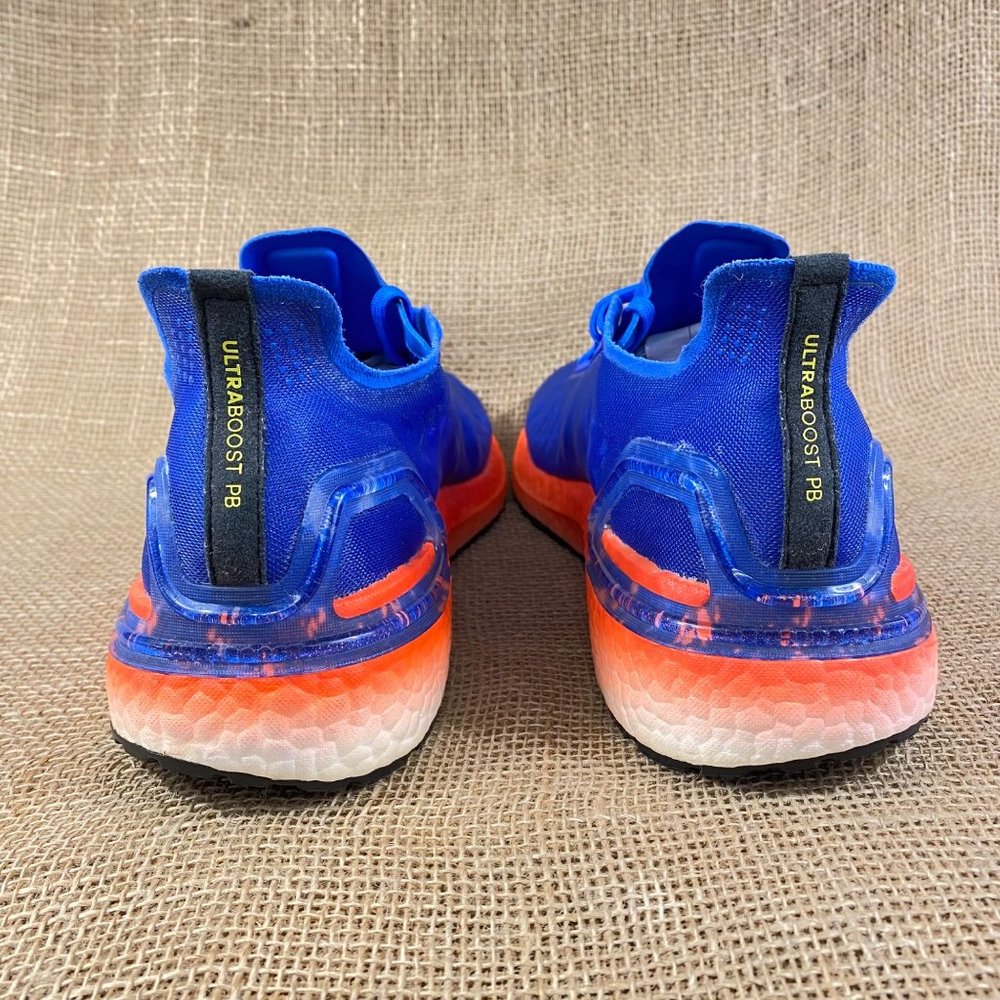 🛑SOLD🛑adidas sneakers ultra boot blue orange white distressed stripes sz 11.5M - Picture 7 of 9